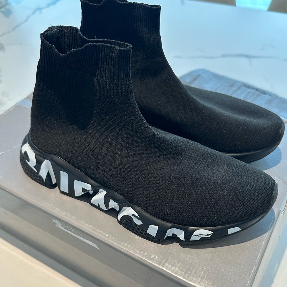 Balenciaga Black High-Top Sneakers